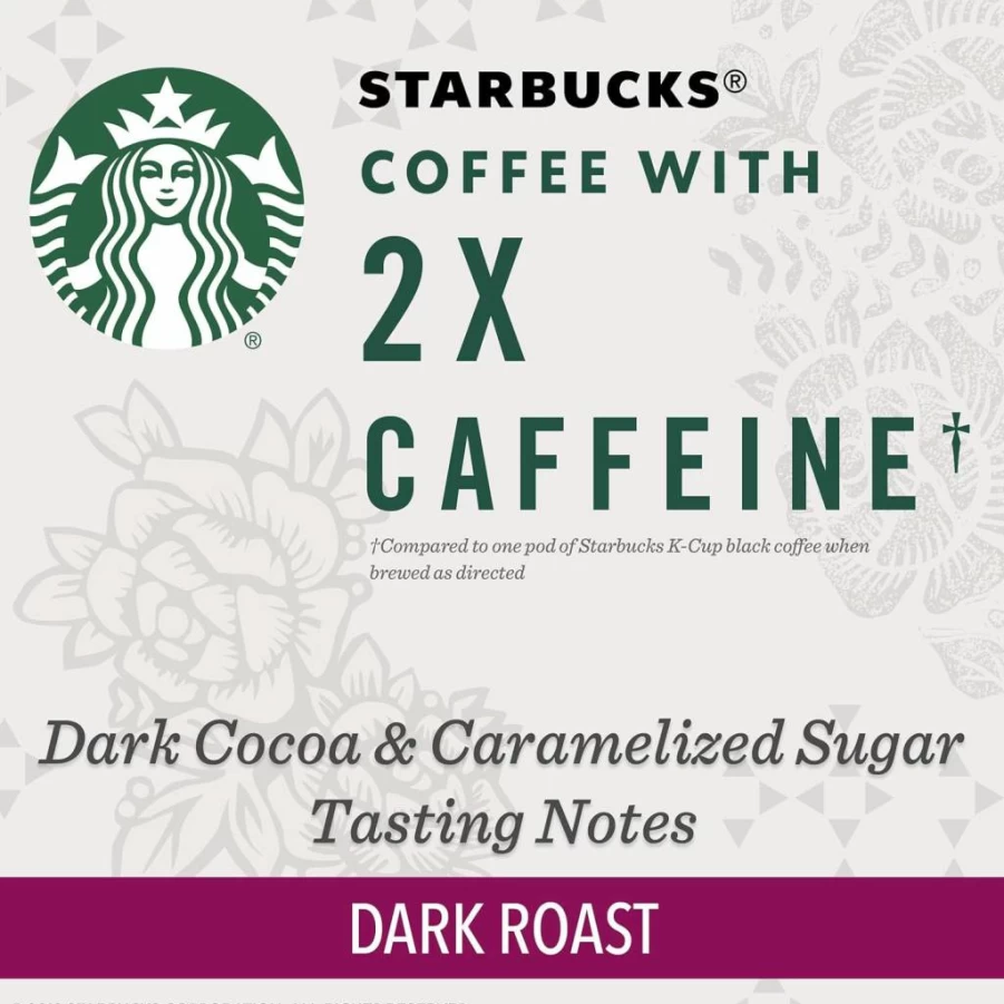 Starbucks French Roast Dark Roast K-Cup Coffee Pods for Keurig - 100% Arabica, 4 Boxes (96 Pods Total)