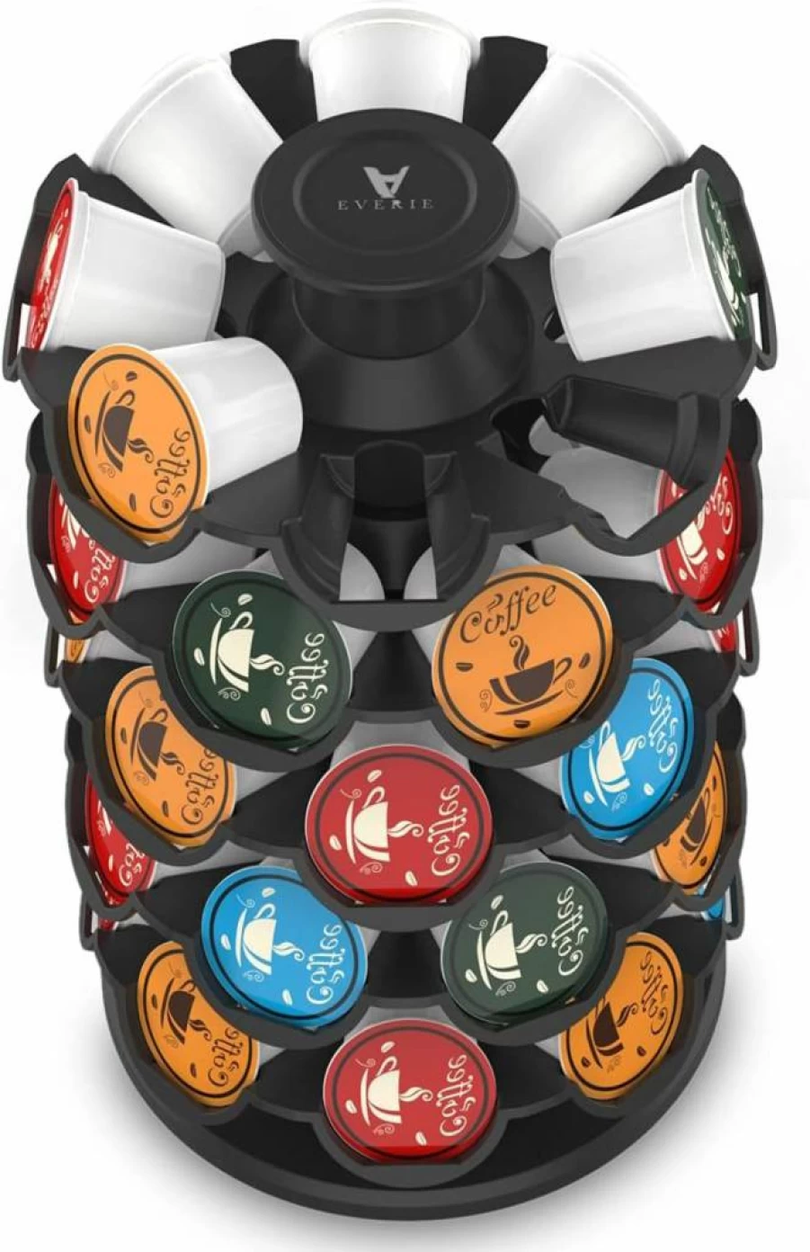 EVERIE K-Cup Carousel Organizer – 40 Pod Spinning Storage Holder for Keurig Coffee Machines