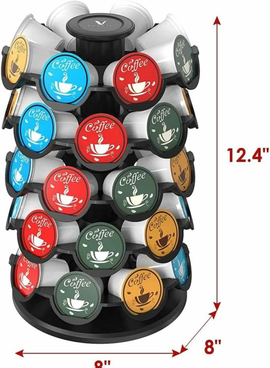 EVERIE K-Cup Carousel Organizer – 40 Pod Spinning Storage Holder for Keurig Coffee Machines