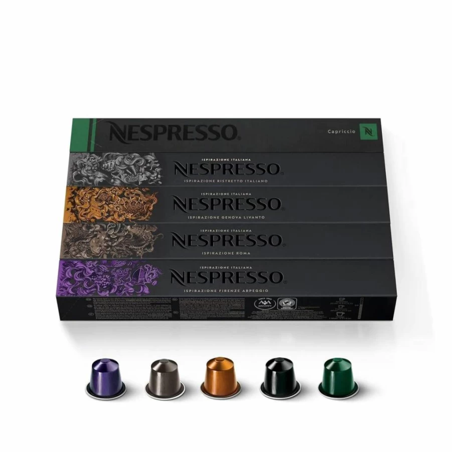Nespresso OriginalLine Barista Variety Pack - 100 Espresso Coffee Pods, Assorted Flavors for Coffee Lovers