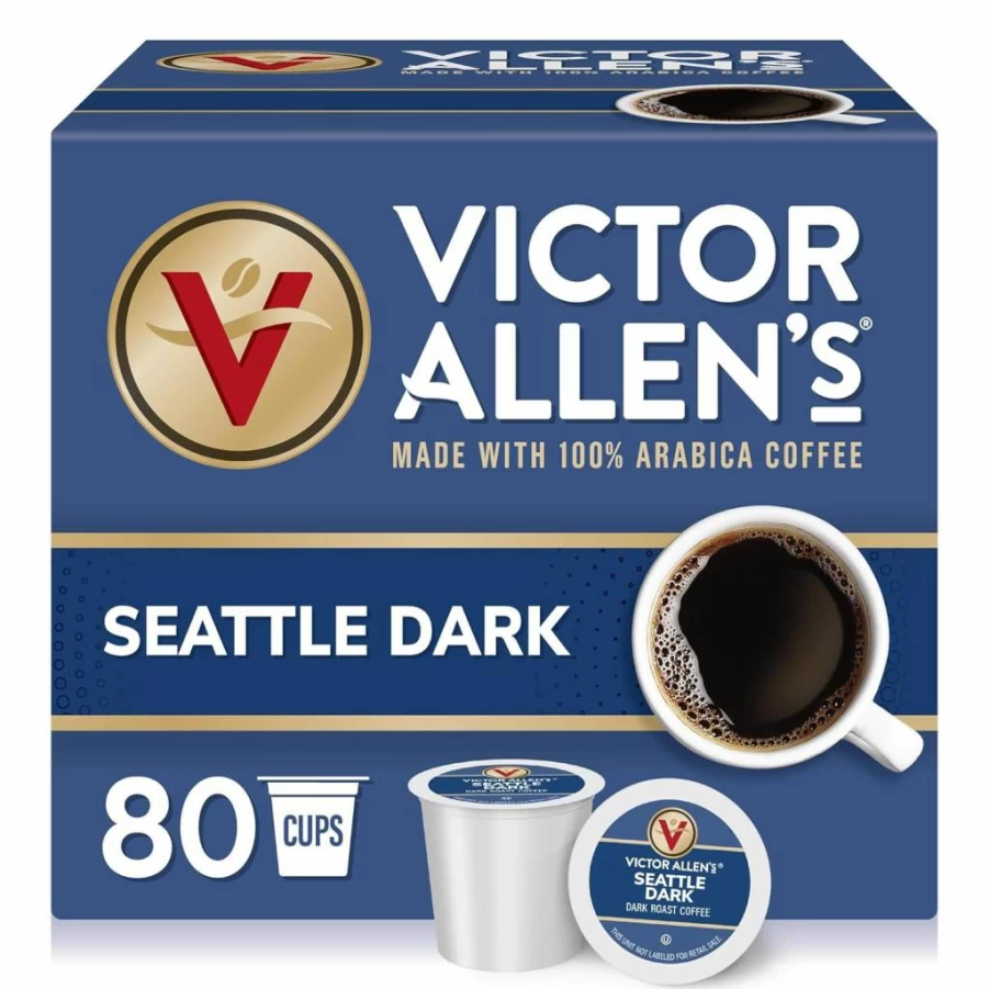 Victor Allen's Coffee Variety Pack - 80 Single Serve K-Cup Pods for Keurig (Morning Blend, 100% Colombian, Donut Shop, Italian Roast)