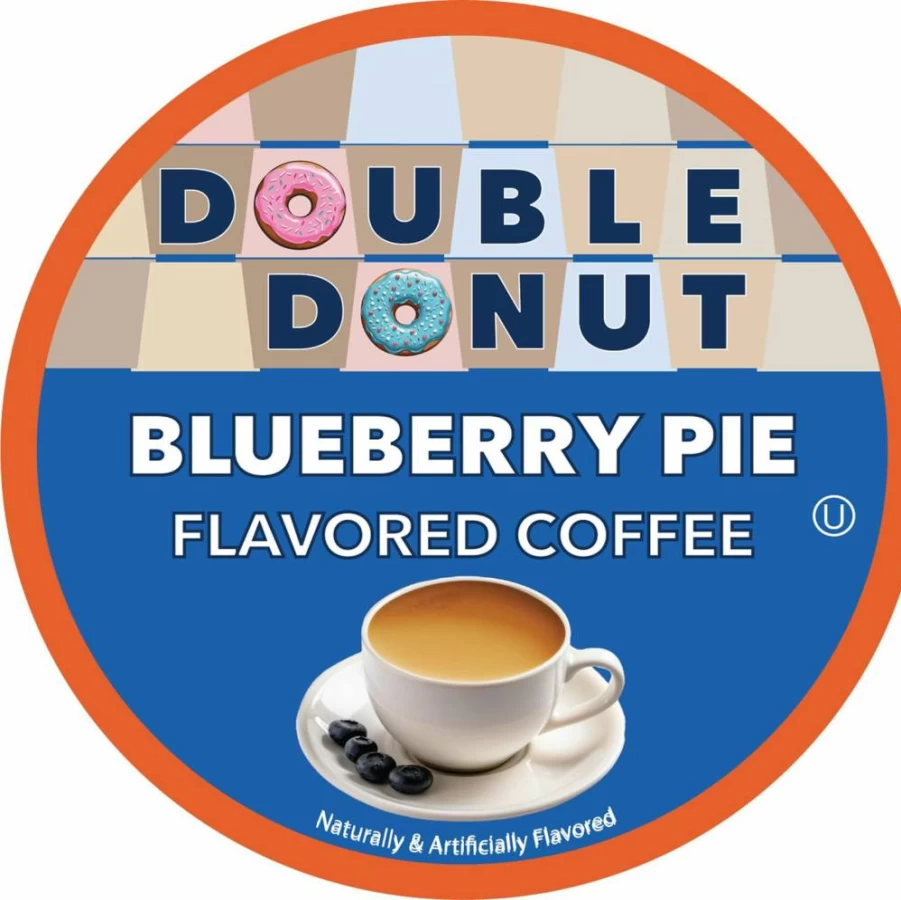 Double Donut Coffee French Vanilla Medium Roast Flavored K-Cup Pods for Keurig Brewers - 72 Count Pack