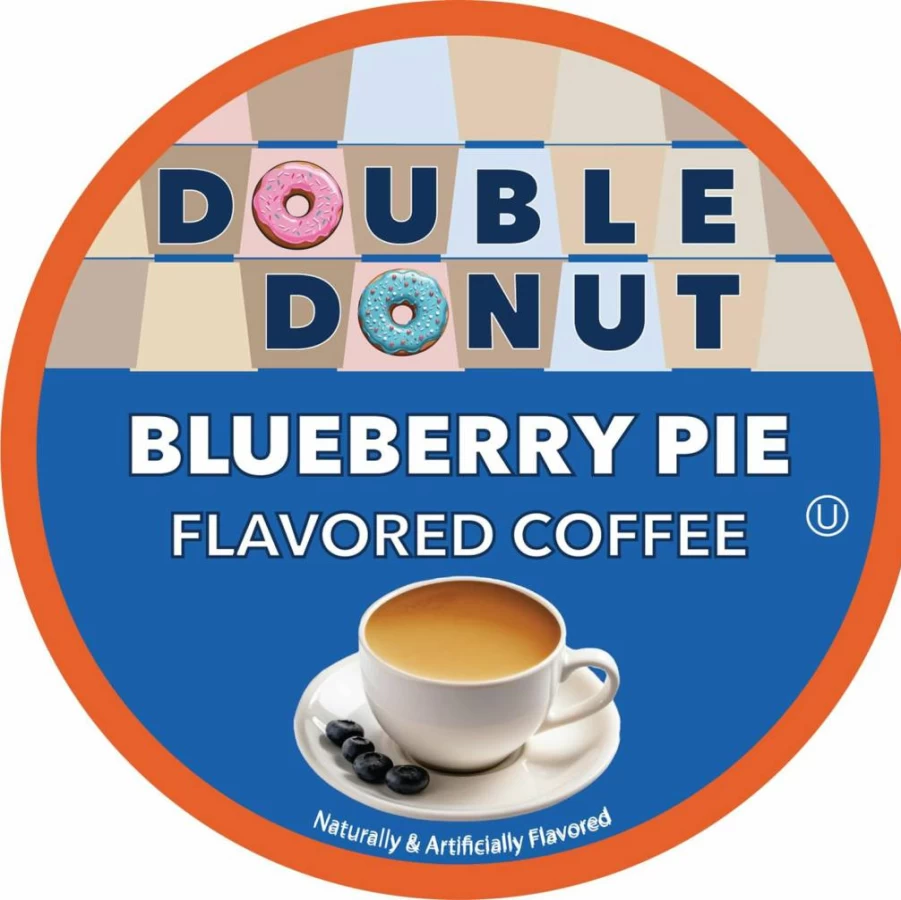 Double Donut Coffee Dark Roast Espresso Pods - Strong Recyclable Single Serve K-Cups for Keurig, 80 Count