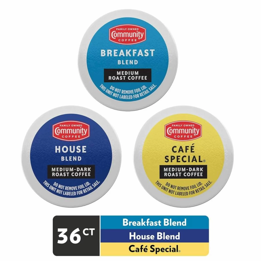 Community Coffee Dark Roast K-Cup Pods Variety Pack - 36 Count (3 Packs of 12) | Compatible with Keurig 2.0 Brewers | Bold & Rich Flavor