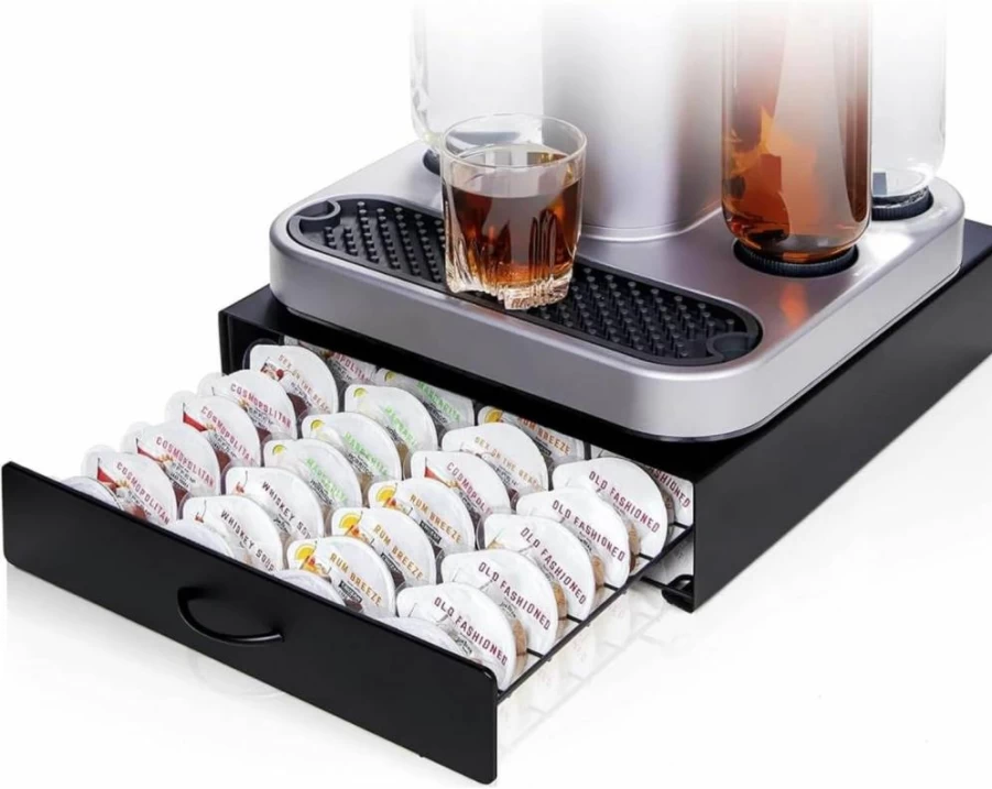 Ksestor Stackable Bartesian Pod Holder - 40 Cocktail Capsule Capacity - Compatible with Bev by Black+Decker - Premium Bartesian Accessories
