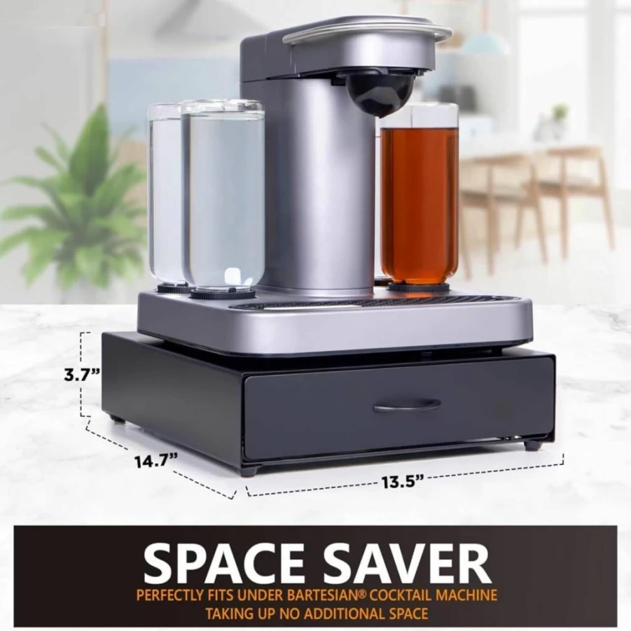 Ksestor Stackable Bartesian Pod Holder - 40 Cocktail Capsule Capacity - Compatible with Bev by Black+Decker - Premium Bartesian Accessories