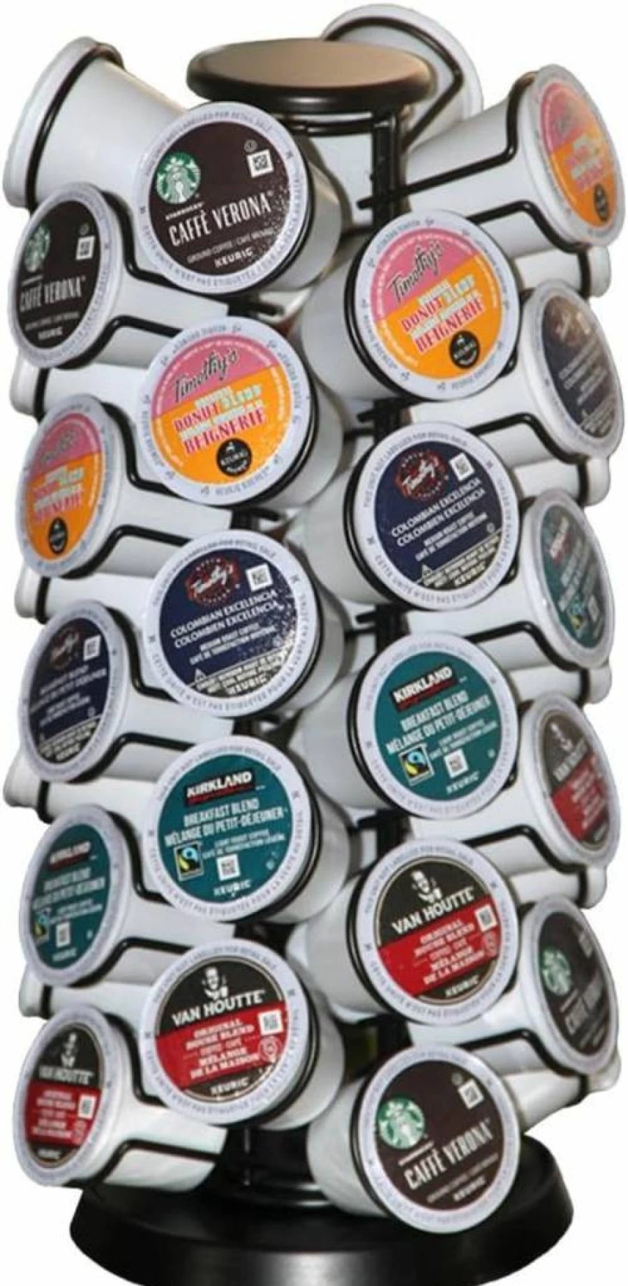 BLACKSMITH FAMILY K Cup Holder for Keurig - 40 Pod Coffee Organizer Stand, No Assembly Required, Space-Saving Black Carousel Storage for Coffee Pods