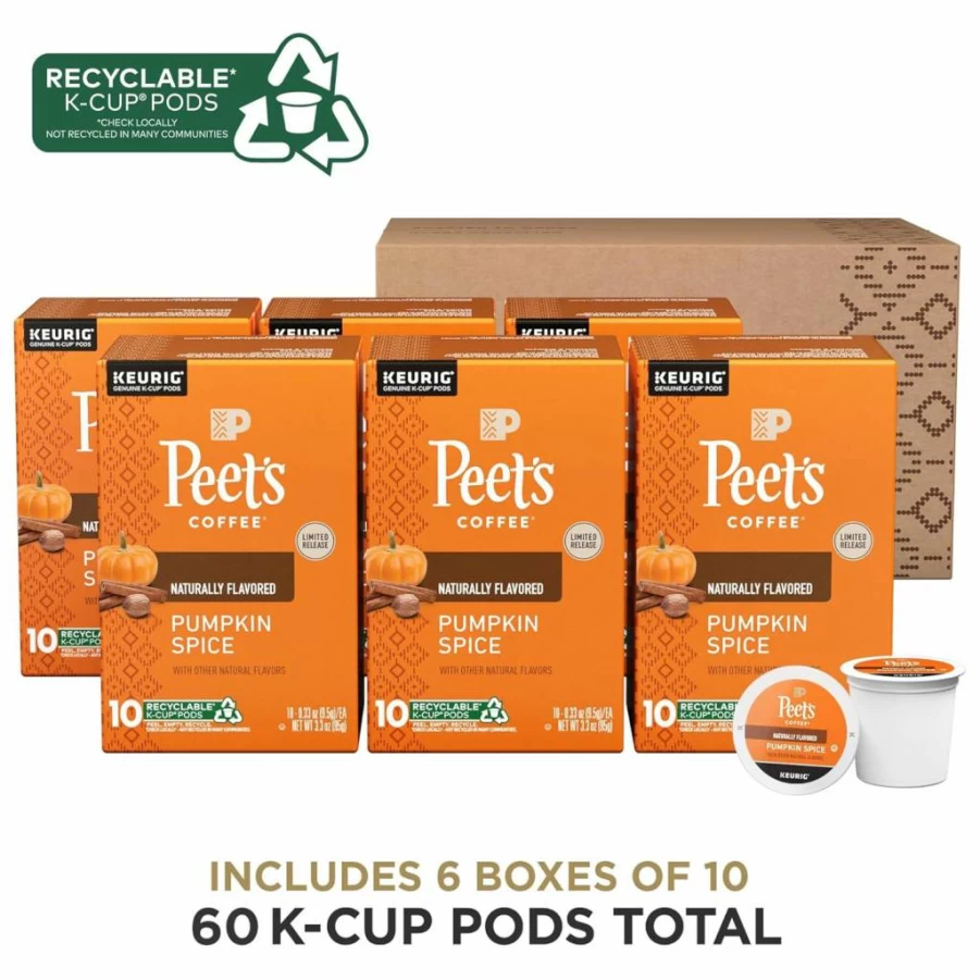 Peet's Coffee Caramel Brulee Light Roast K-Cup Pods - 22 Count Keurig Compatible Single-Serve Coffee Pods