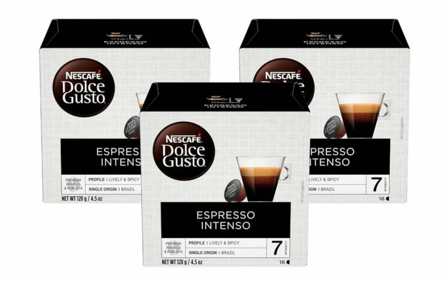 NESCAFE DOLCE GUSTO Espresso Intenso Coffee Pods, 48 Count (3 Packs of 16)