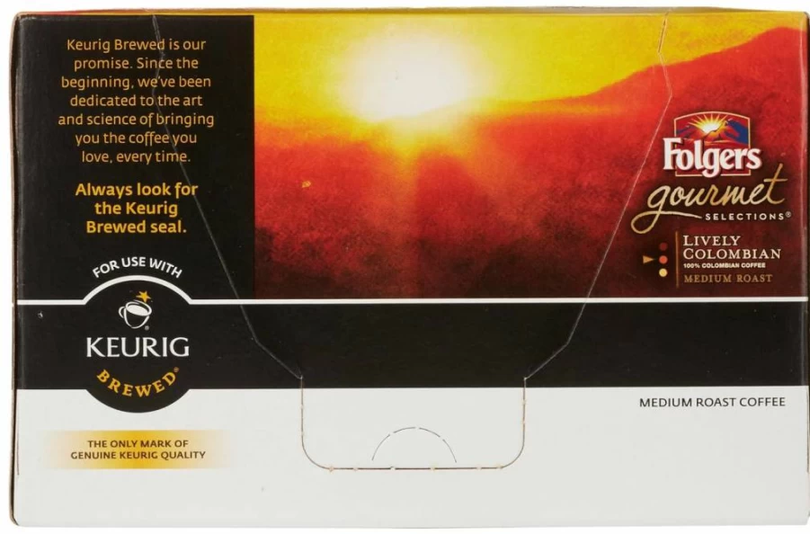 Folgers Classic Roast Medium Roast Coffee K-Cup Pods - 18 Count, Compatible with Keurig Brewers, Rich & Smooth Flavor