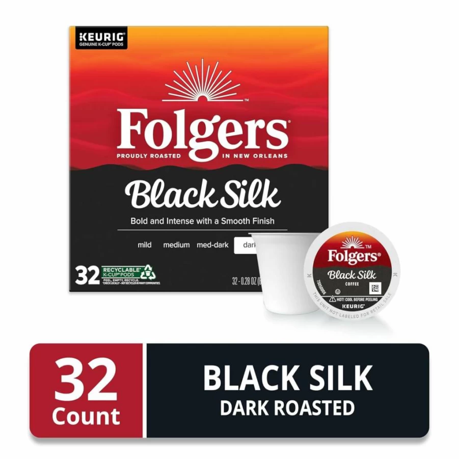Folgers French Vanilla Flavored Coffee K-Cup Pods for Keurig Brewers, 12 Count