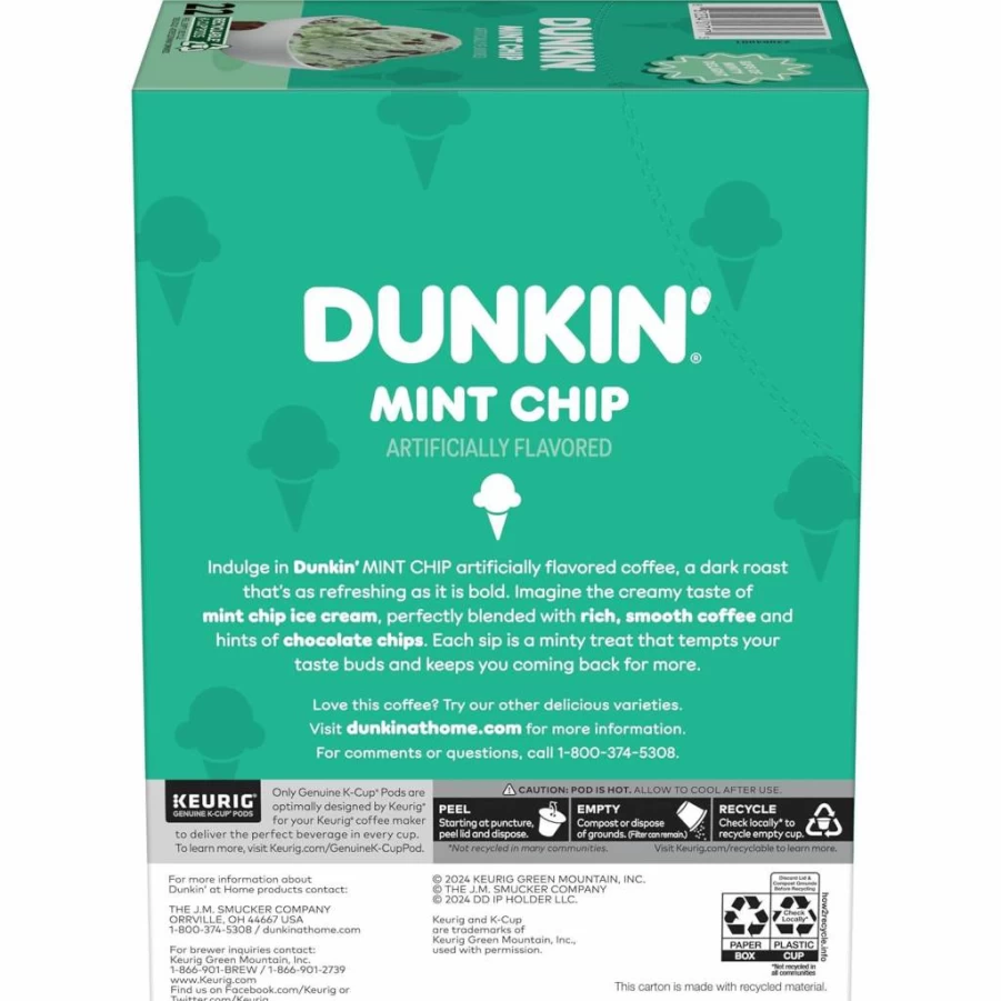 Dunkin' French Vanilla K-Cup Pods, Keurig Compatible Coffee, 60 Count