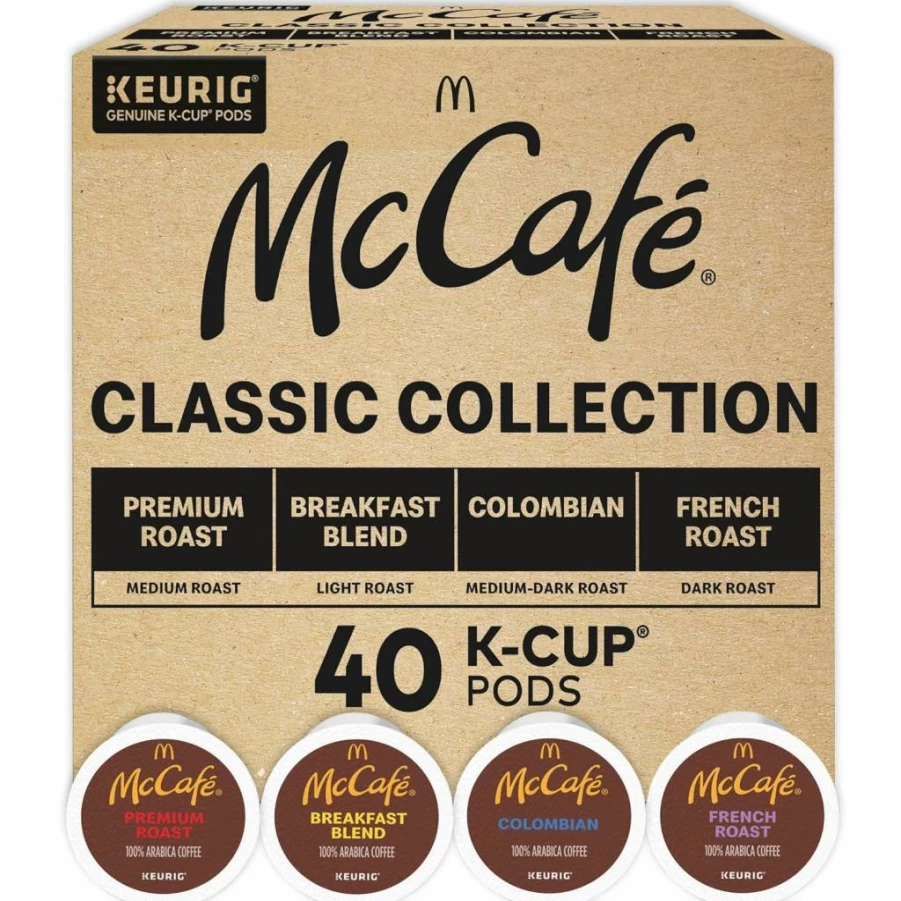 McCafe Classic Collection Variety Pack K-Cup Pods, Single-Serve Coffee, 40 Count