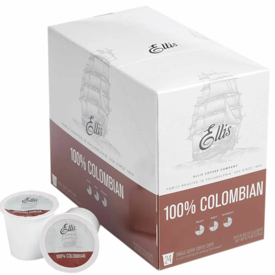 ELLIS COFFEE Medium Roast Single-Serve Pods - Compatible with Keurig K-Cup Brewers (24 Count) - Philadelphia Roast Coffee