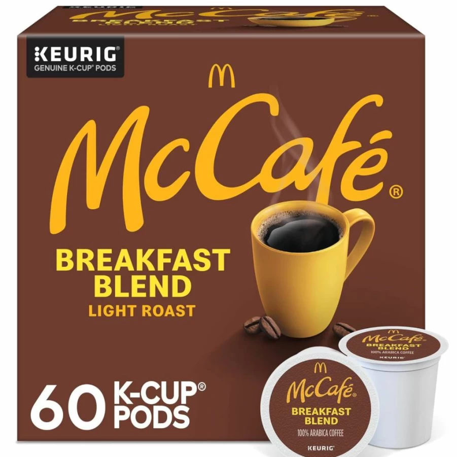 McCafe Light Roast Breakfast Blend Coffee Pods - 60 K-Cup Pods (6 Packs of 10) Compatible with Keurig Single Serve Brewers