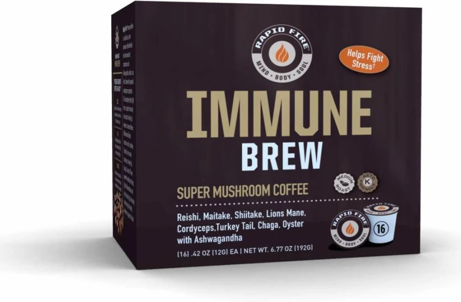 Rapid Fire Keto Coffee Pods Original Flavor – Energy & Metabolism Boosting K-Cups, Single Serve, 16 Count, Brown