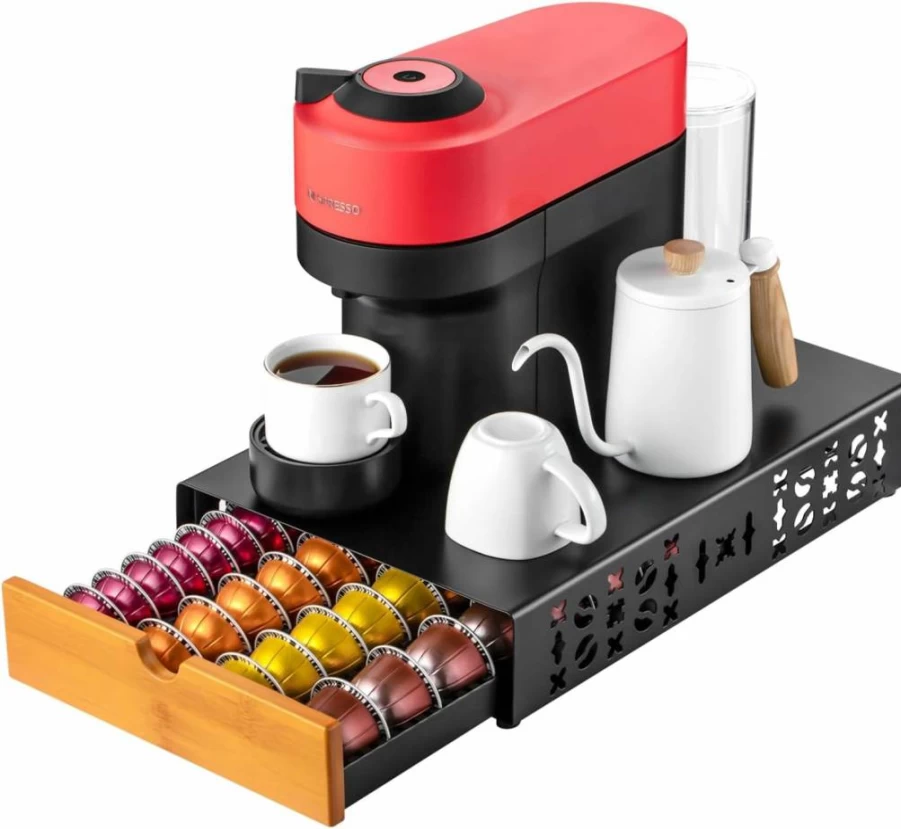 Flagship Vertuo Coffee Pod Holder – Large Capacity Organizer for Nespresso Vertuo Pods, Modern Design Fits All Sizes