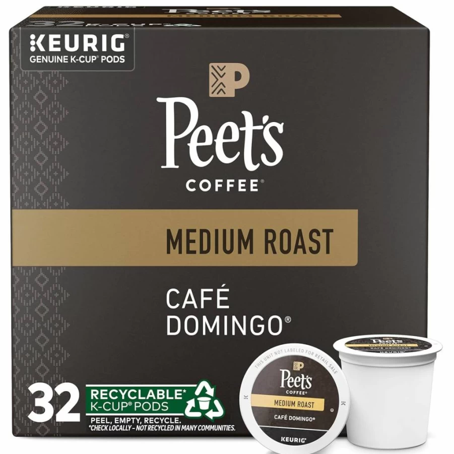 Peet's Coffee Big Bang Medium Roast K-Cup Pods - 32 Count Box, Compatible with Keurig Brewers