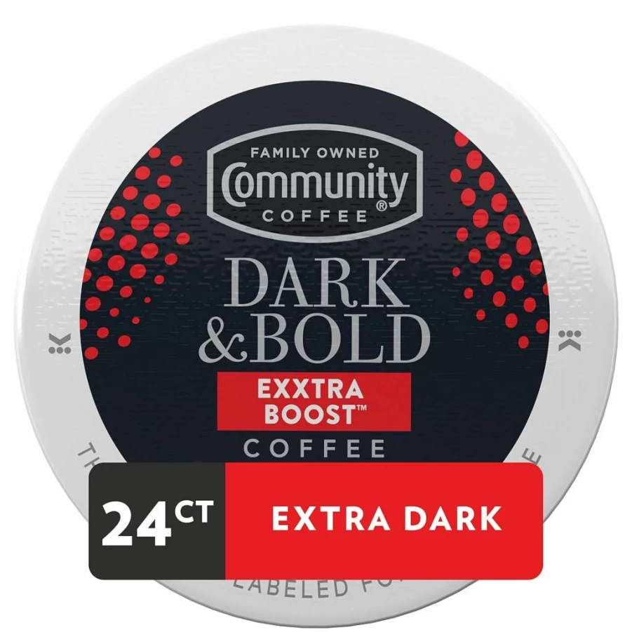 Community Coffee Dark & Bold Espresso Roast K-Cup Pods - 24 Count, Compatible with Keurig 2.0 Brewers, Rich & Smooth Flavor