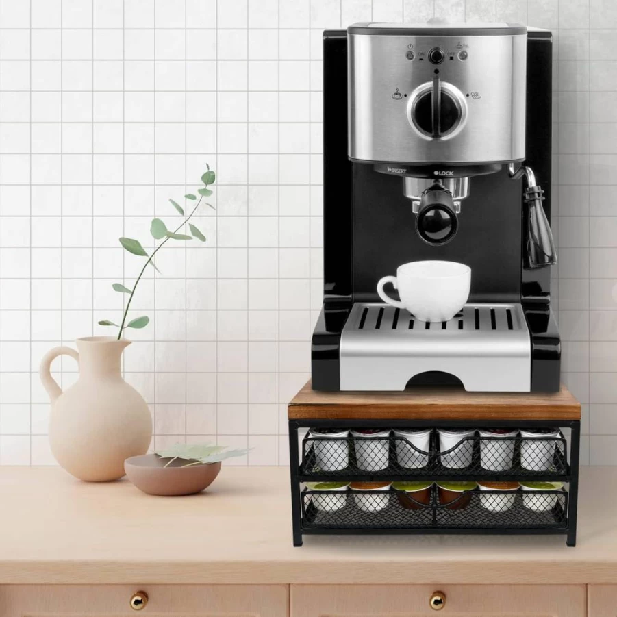 NHZ 2-Tier Coffee Pod Organizer Drawer - 72 K-Cup Holder for Keurig, No Assembly Needed, Space-Saving Storage for Home, Office & Kitchen