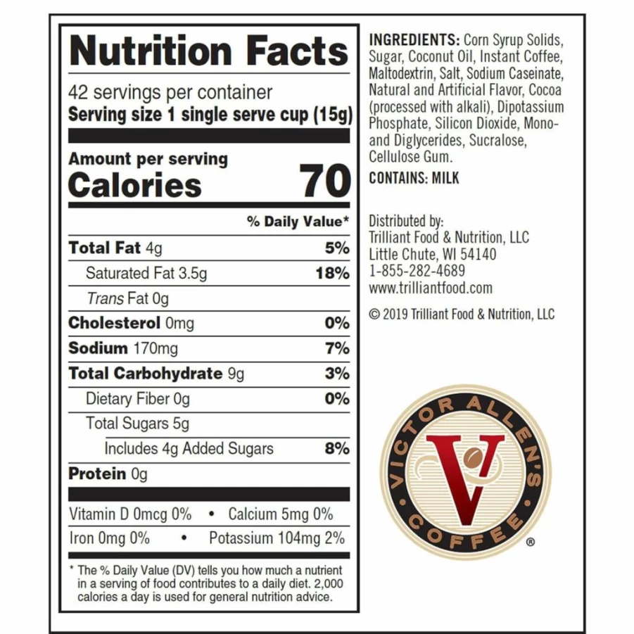Victor Allen's Coffee Sweet & Salty Caramel Cappuccino K-Cup Pods, 42 Count, Single Serve for Keurig Brewers (Packaging May Vary)