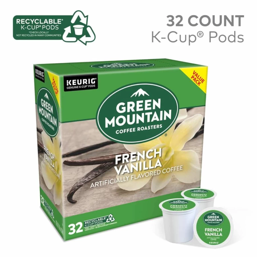 Green Mountain Coffee Roasters Light Roast Caramel Vanilla Cream K-Cup Pods, Single-Serve Coffee for Keurig, 72 Count Pack