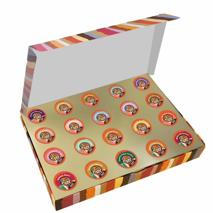 Crazy Cups Variety Pack - 30 Count Flavored Coffee Pods for Keurig K-Cup Brewers, Assorted Single Serve K-Cups