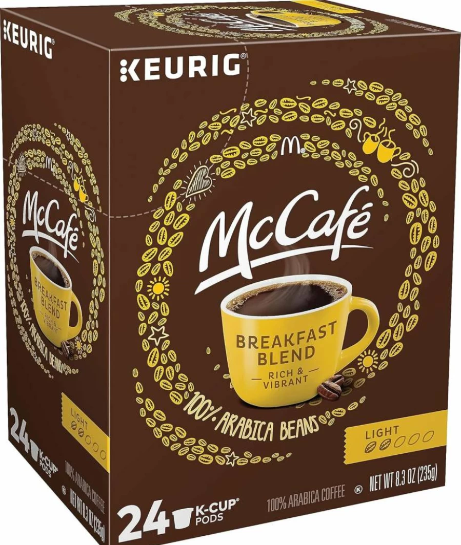McCafe Breakfast Blend Light Roast Coffee K-Cup Pods for Keurig Brewers