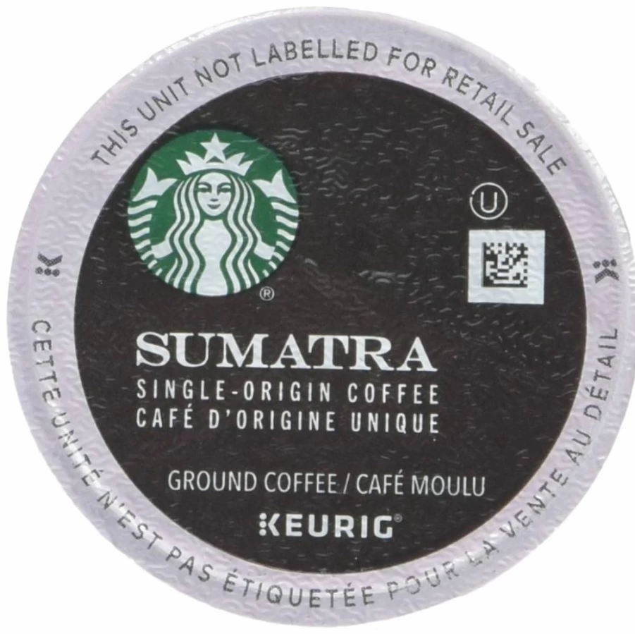 Starbucks Sumatra Dark Roast K-Cup Pods, Single-Origin Coffee, 96 Count (3 Boxes of 32) for Keurig Brewers