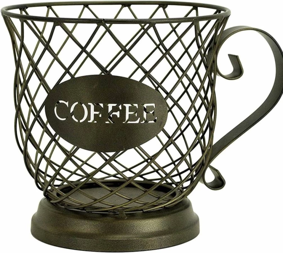 Boston Warehouse Coffee Pod Storage Basket - Holds 20 K-Cups, Compact Organizer for Keurig Pods, Durable Kitchen Accessory