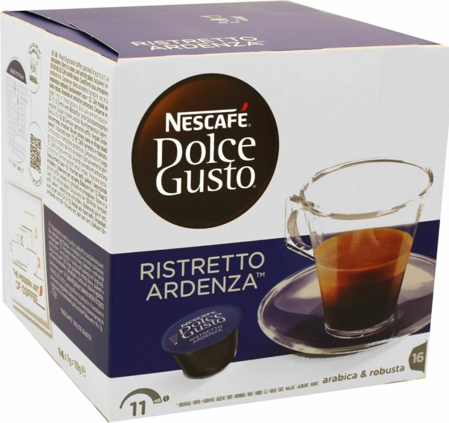 NESCAFE DOLCE GUSTO Ardenza Espresso Ristretto Strong Coffee Capsules, 3 Pack (48 Servings Total) - Compatible with Dolce Gusto Machines
