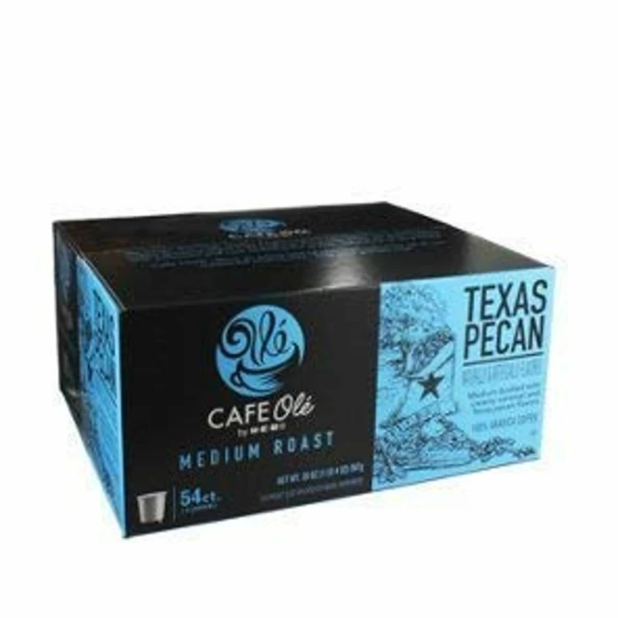 HEB Cafe Ole Texas Pecan Single Serve Coffee Pods - 54 Count, Flavored Medium Roast for Keurig Brewers