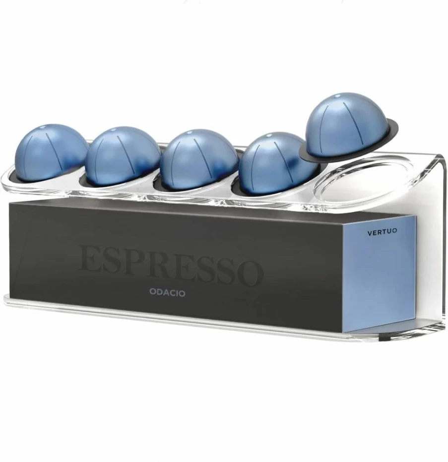 GALVANOX Clear Acrylic Magnetic Fridge Mount for Nespresso Vertuo Pods - 10 Capsule Storage & Display Holder