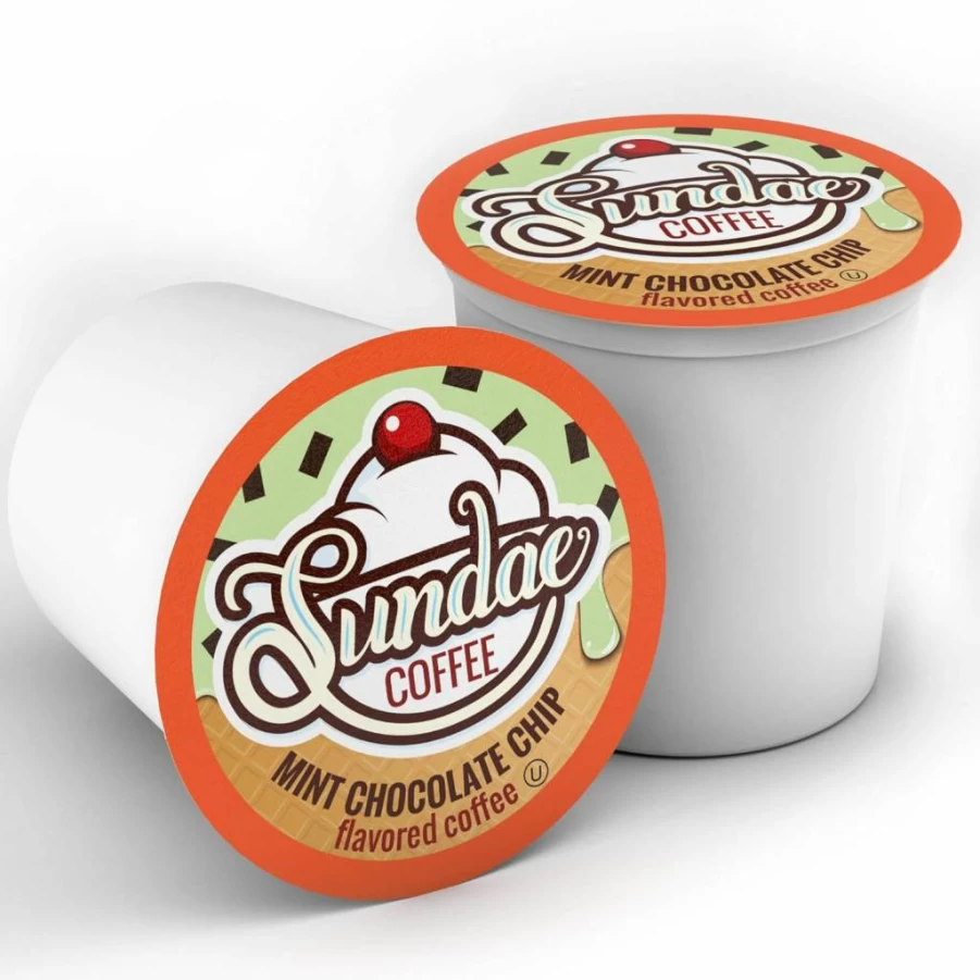 Sundae Coffee Peanut Butter Cup Ice Cream Flavored K-Cup Pods, 48 Count, Compatible With Keurig 2.0 Brewers