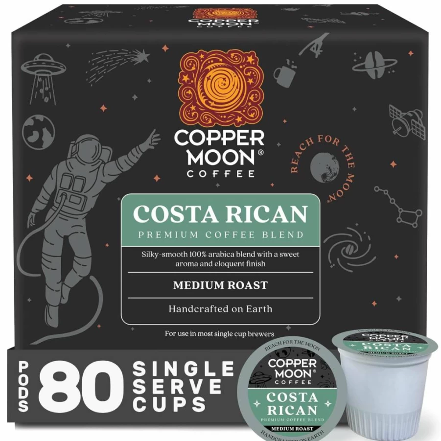 Copper Moon Coffee Pods Variety Pack for Keurig - 80 K-Cups Light, Medium & Dark Roast Single Serve Coffee