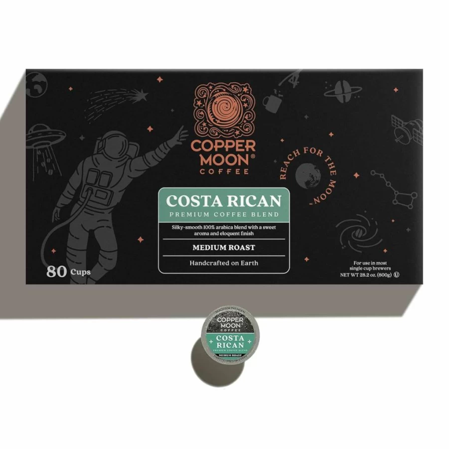 Copper Moon Coffee Pods Variety Pack for Keurig - 80 K-Cups Light, Medium & Dark Roast Single Serve Coffee