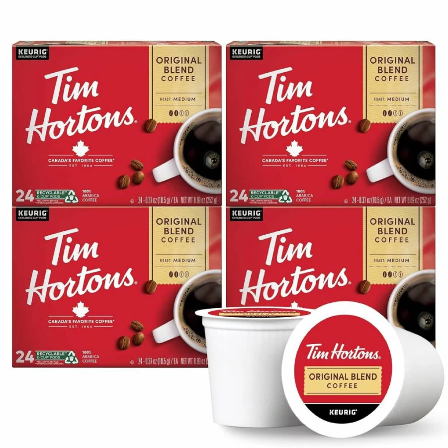 Tim Hortons Medium Roast Original Blend Coffee K-Cup Pods 72 Count (6 Packs of 12) Compatible with Keurig Brewers