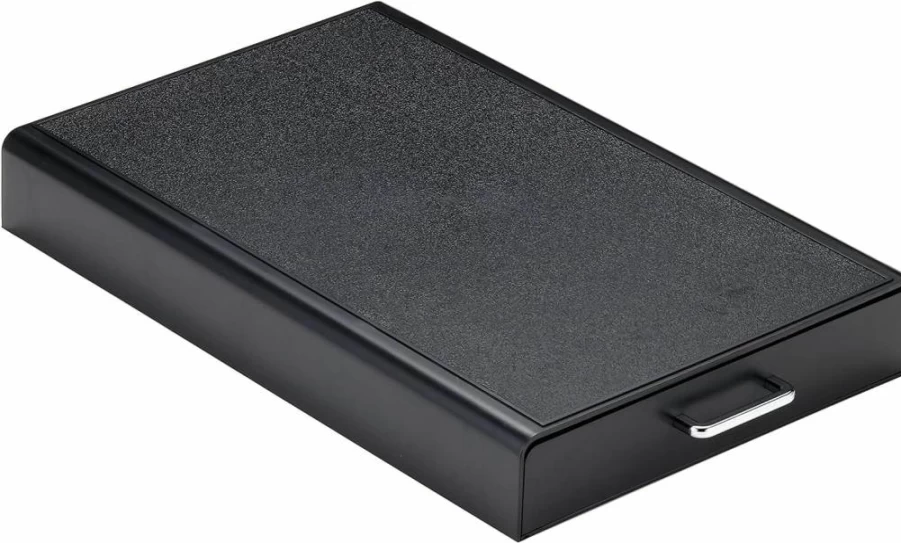 Amazon Basics OriginalLine Coffee Pod Holder with Storage Drawer - 50-Capsule Capacity, Black