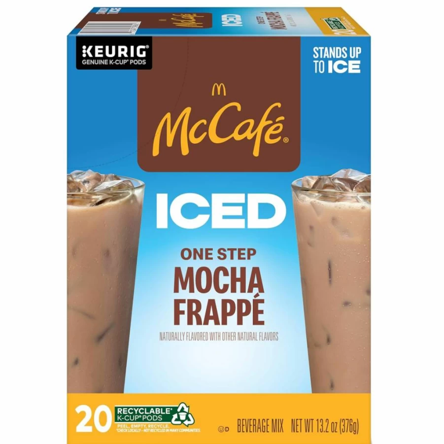 McCafe Iced Mocha Frappe K-Cup Pods for Keurig, Single Serve Coffee, 20 Count, Cold Brew Ready