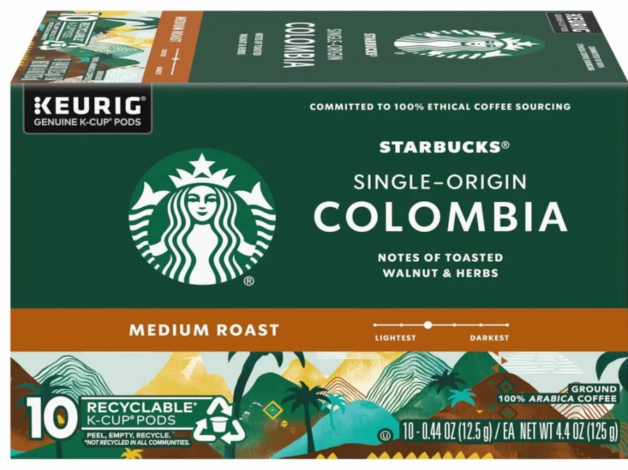 Starbucks Pike Place Medium Roast K-Cup Coffee Pods for Keurig - 100% Arabica, 10 Count