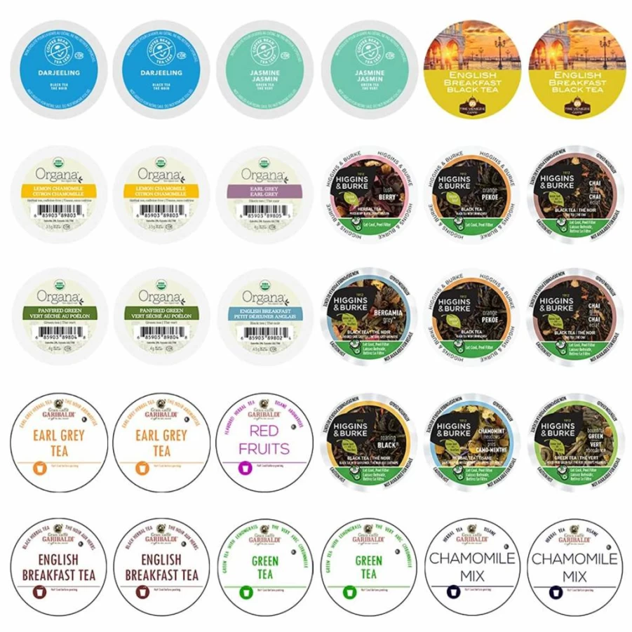 Crazy Cups Decaf Coffee Pods Variety Pack - 30 Assorted Flavored Single Serve Decaffeinated K Cups for Keurig Brewers, No Duplicates
