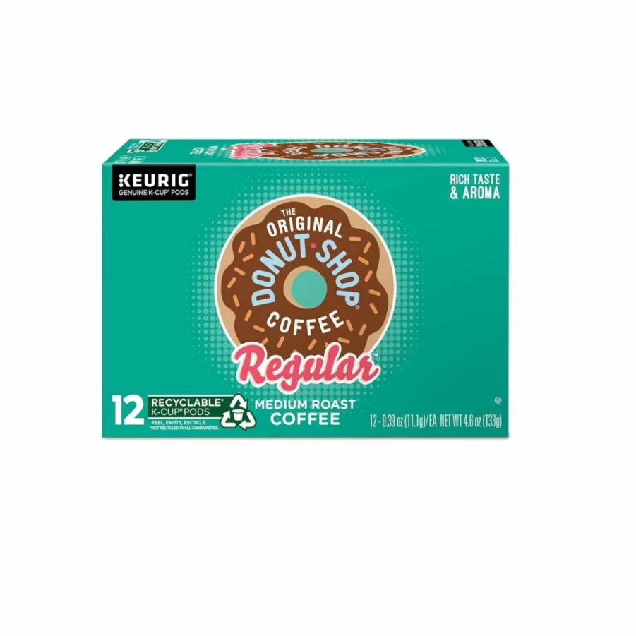 The Original Donut Shop Medium Roast Coffee K-Cup Pods, 12 Count, Single-Serve for Keurig Brewers