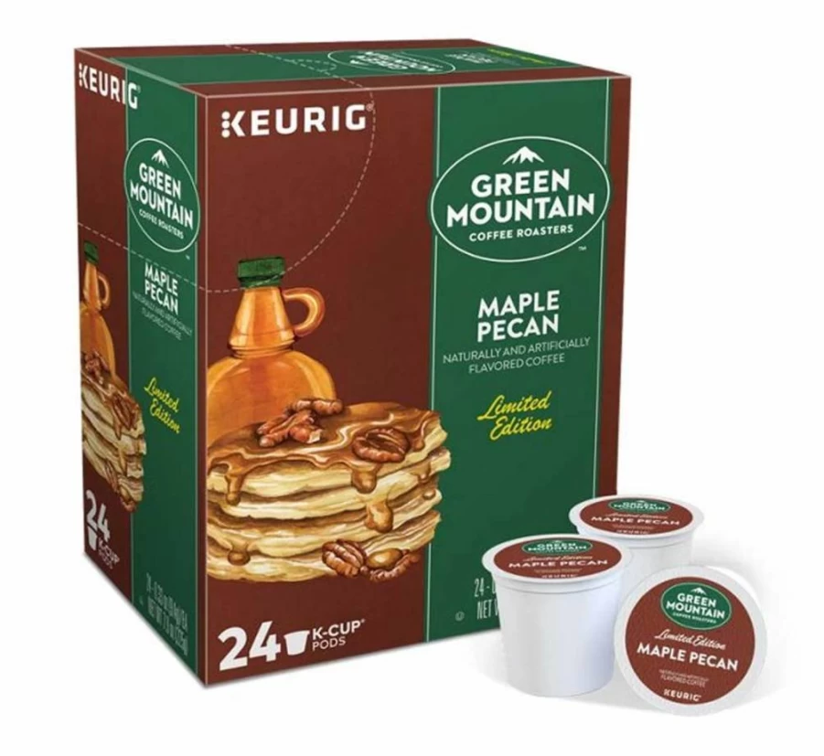 WXSHUOYU Maple Pecan K-Cup Coffee Pods - 24 Count Limited Edition, Compatible with Keurig Brewers, Single-Serve Sealed Box