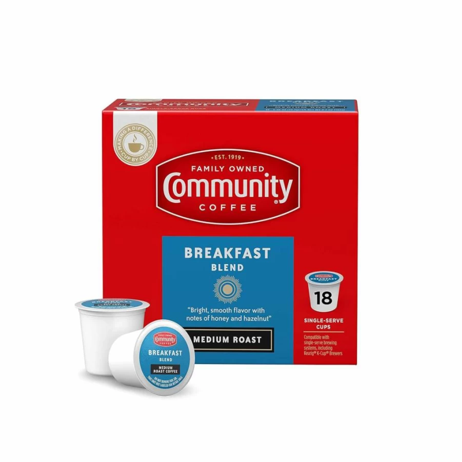 Community Coffee New Orleans Dark Roast K-Cup Pods - 18 Count, Compatible with Keurig 2.0 Brewers, Single Pack