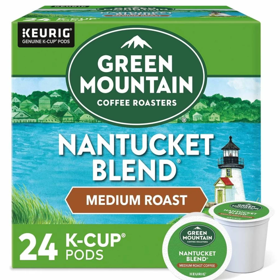 Green Mountain Coffee Roasters Nantucket Blend Medium Roast K-Cup Pods for Keurig Brewers, 24 Count Single-Serve Coffee Pods