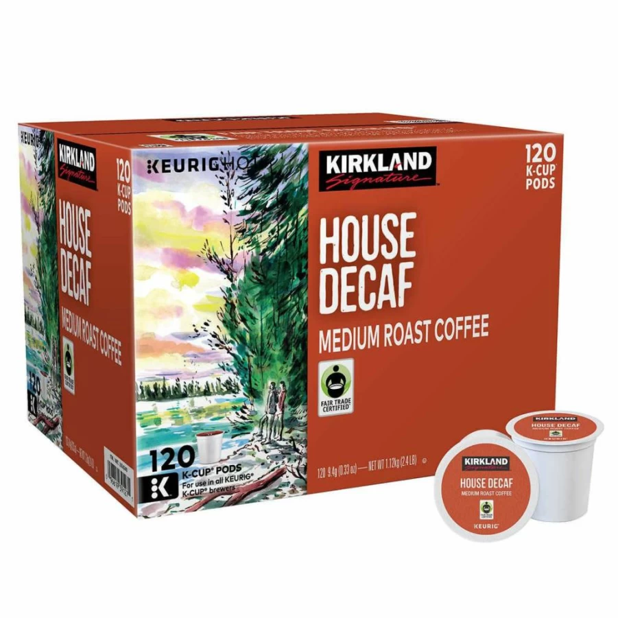 Kirkland Signature Decaf House Blend Coffee K-Cup Pods 120 Count