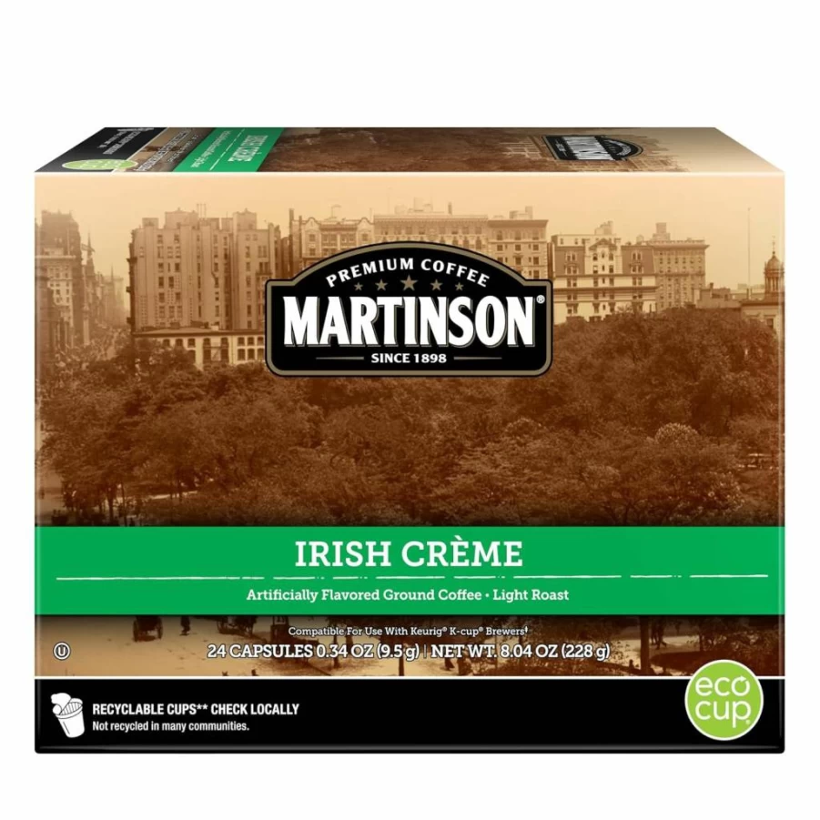 Martinson Texas Pecan Coffee Capsules 24 Count - Keurig K-Cup Compatible Pods for Single Serve Brewers
