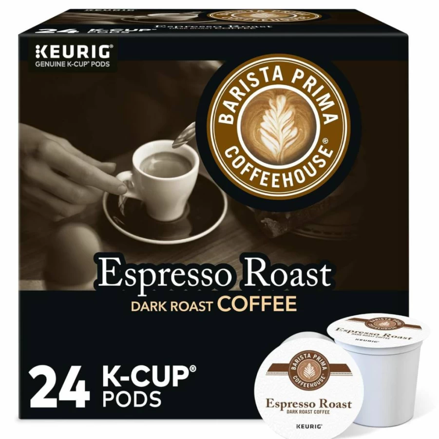 Barista Prima Italian Roast Coffee K-Cup Pods for Keurig, 96 Single Serve Pods, Rich & Bold Flavor