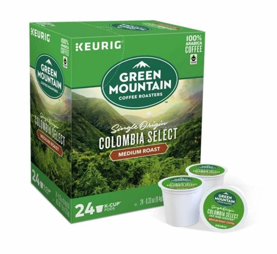 BUTO Coffee Pods K-Cups 24 Count Single Serve Capsules Compatible with Keurig Brewers - Green Mountain Colombia Select Medium Roast