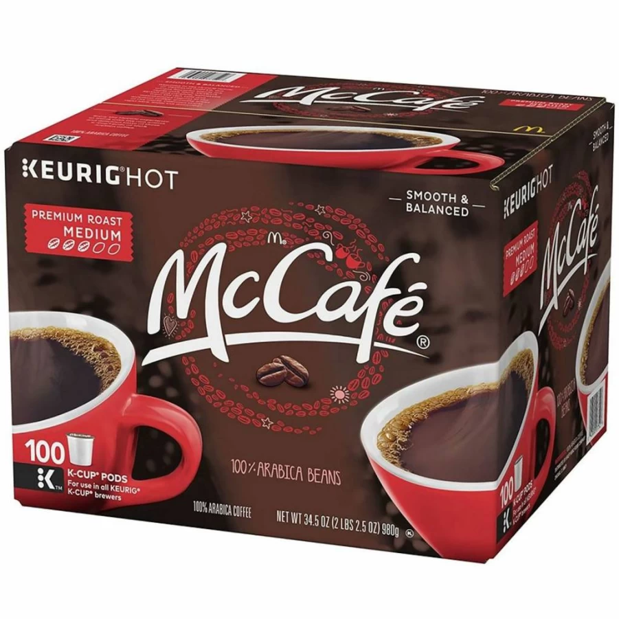 McCafe Premium Medium Roast Coffee Pods - 100 K-Cups for Keurig Brewers